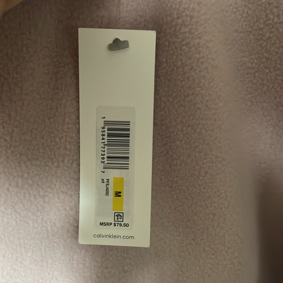 Calvin Klein Performance Light Pink Fleece Jacket size Medium NWT - Picture 6 of 6